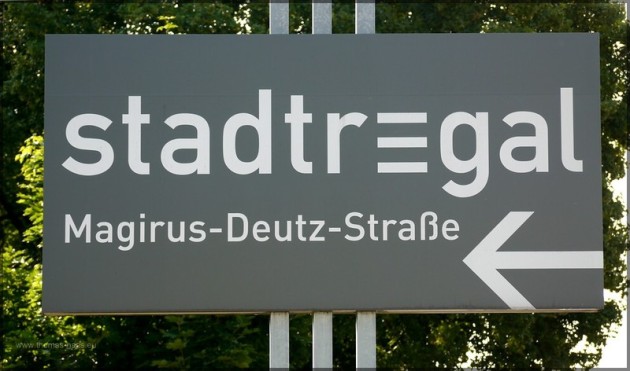 Hinweistafel, Logo Stadtregal, Juli 2013