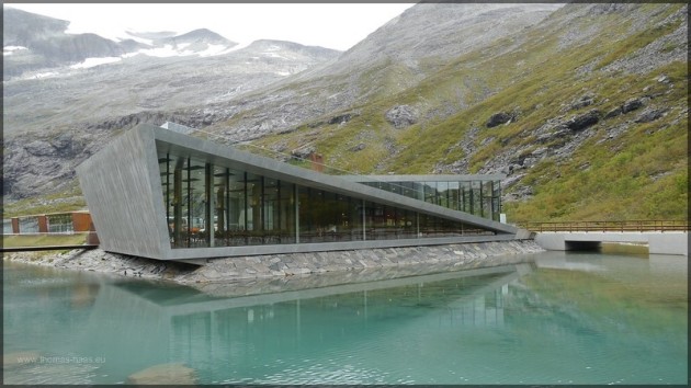Preisgekrönte Architektur am Trollstigen in Norwegen, August 2013