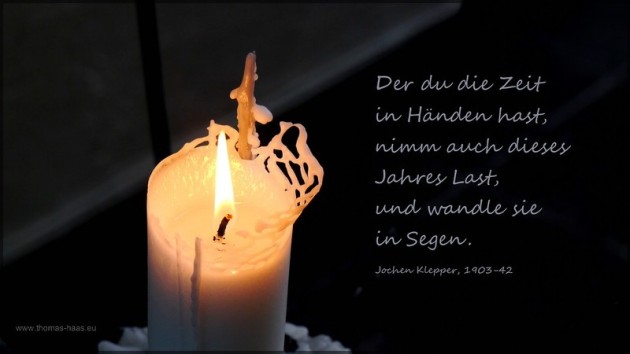 Zitat Jochen Klepper, brennende Kerze...