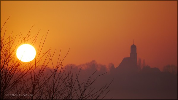 Sonnenaufgang, Illerberg, März 2015 (Bearbeitung)