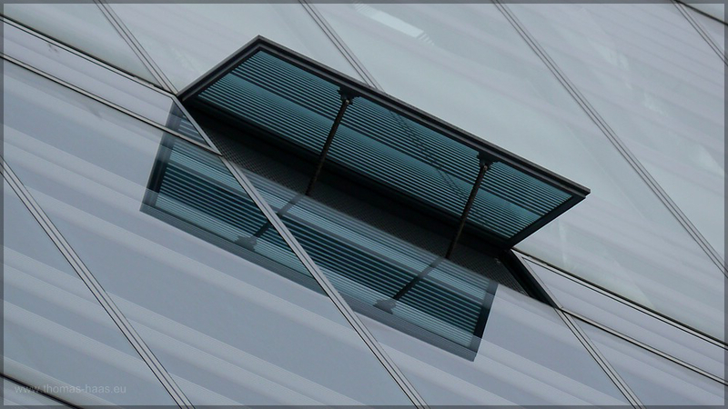 Detail der Glasfassade