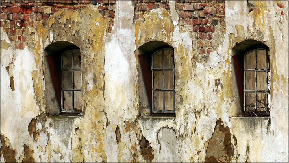 Alte Fenster in Mauerresten, April 2016