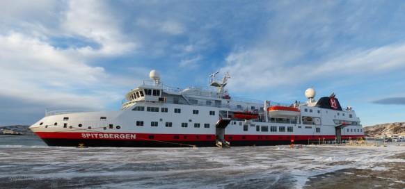 Hurtigruten M/S Spitsbergen in Bodø, Februar 2018
