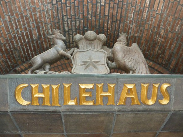 Chilehaus Eingang, Innenhof, Hamburg, 2018