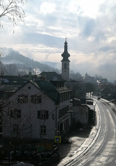 Fensterblick, Lochau, Österreich, Februar 2019