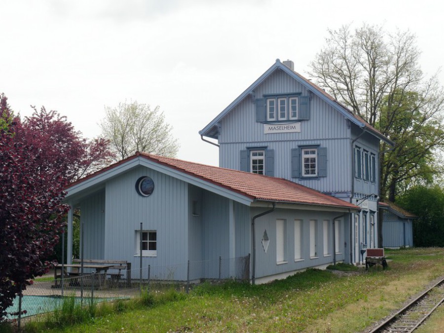 Bahnhof in Maselheim, Mai 2019