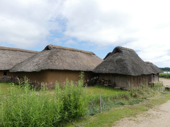 Die Wikinger Häuser in Haithabu, Juli 2022