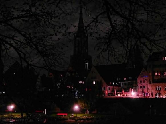 Bild des Monats, Janaur 2023 - Das Ulmer Münster im Dunkel der Nacht