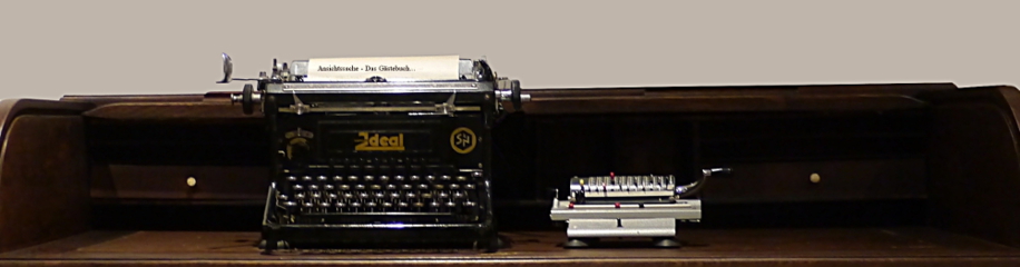 Schreibmaschine als Symbol für Kommunikation